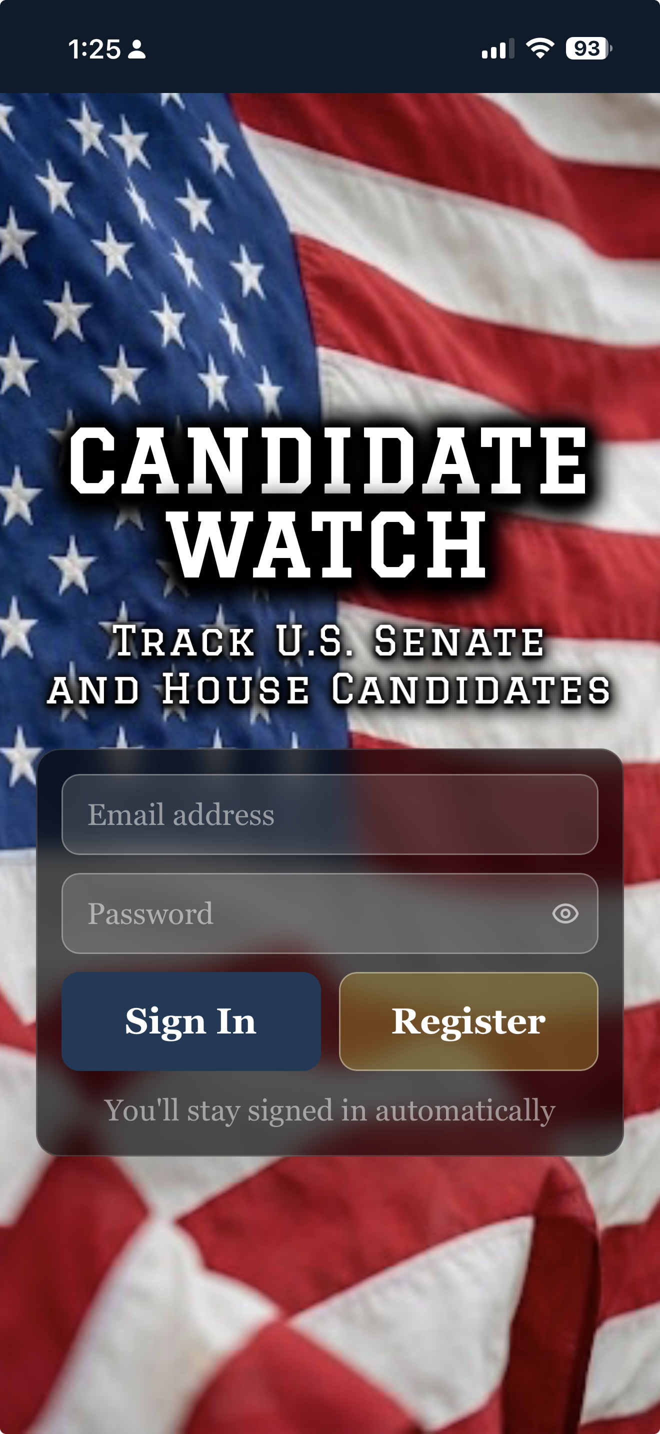 Candidate Watch — Sign in