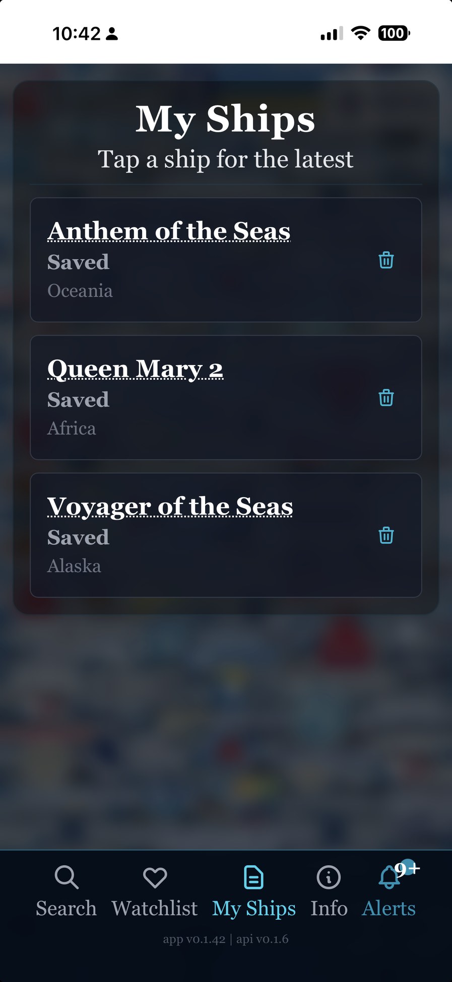 Cruise Ship Watch — My Ships
