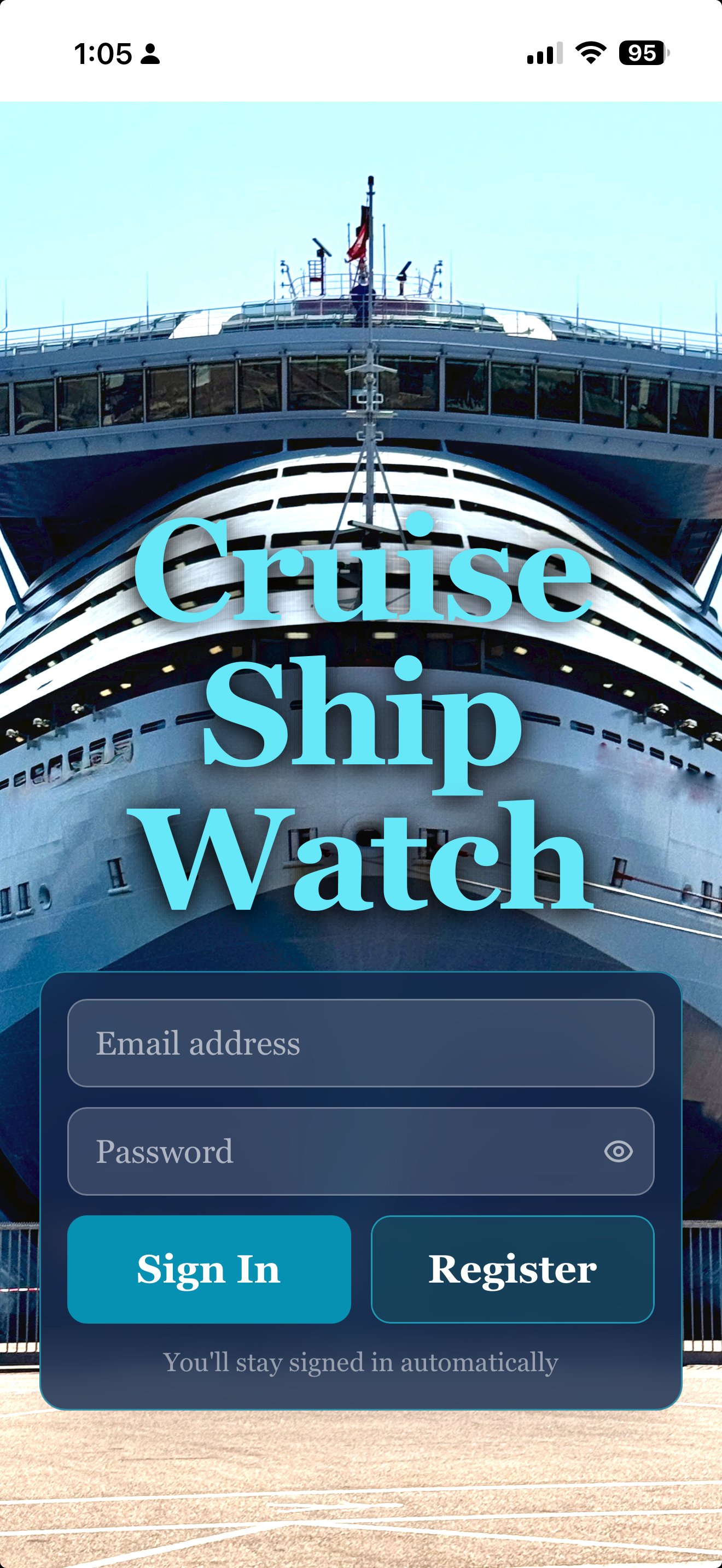Cruise Ship Watch — Sign in