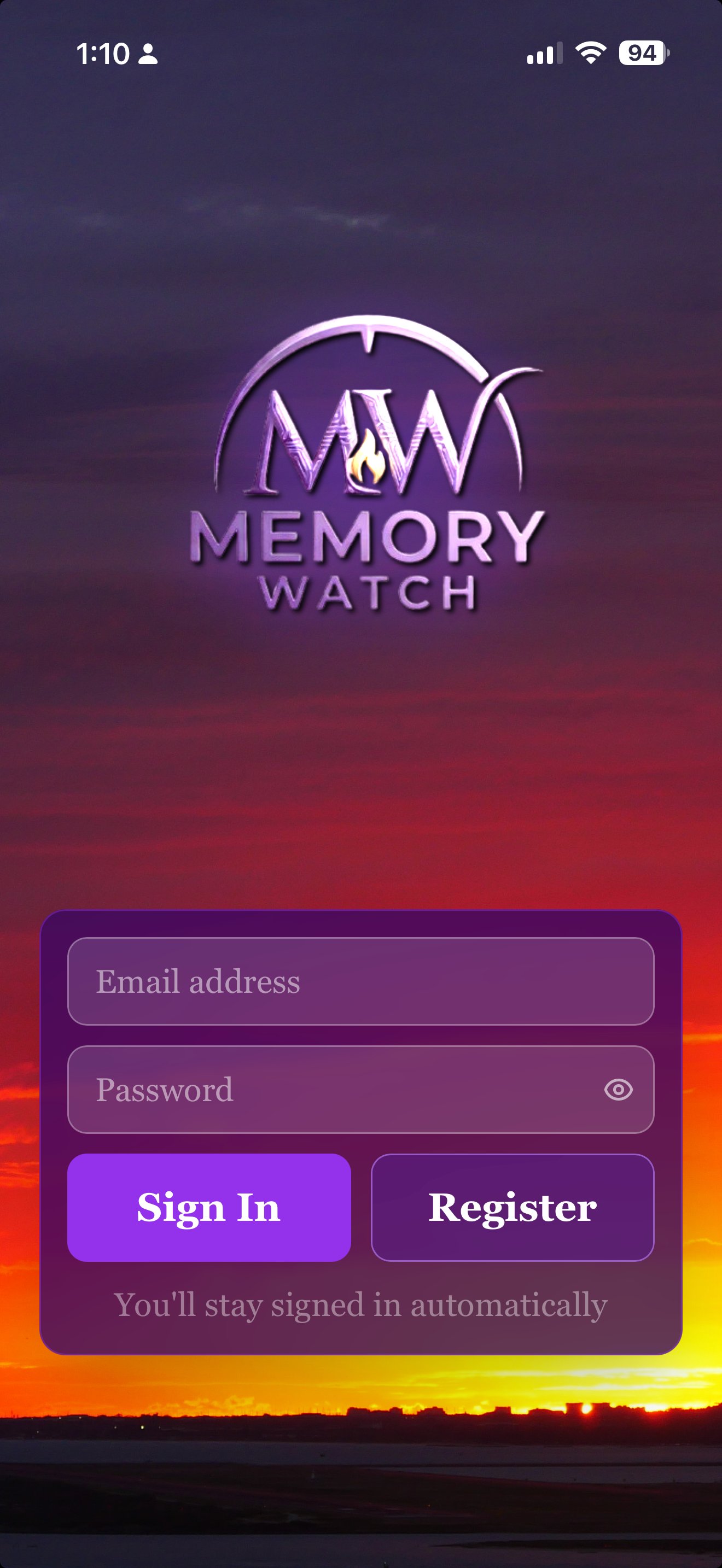 Memory Watch — Sign in